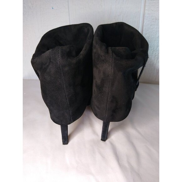 Calvin Klein Bethany Ankle Boots Women's 9.5 Convertible Black Suede High Heel - Picture 4 of 10